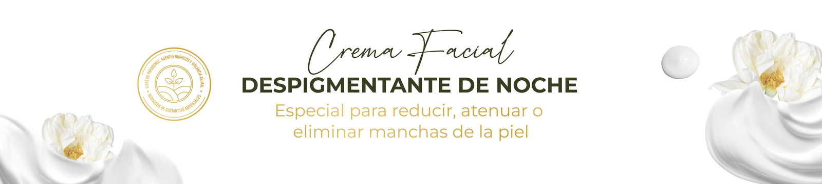 Banner de Crema facial despigmentante de noche